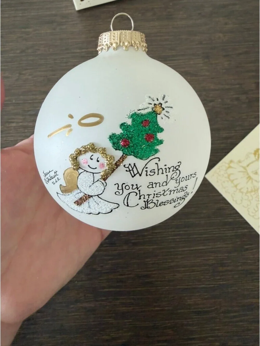 Teresa Thibault Hand-Painted Christmas Ornament